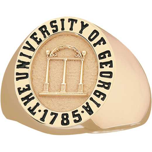 University of Georgia Men's Large Round Signet Ring
